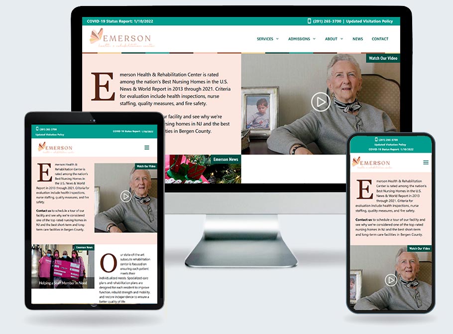 NJ Senior Care Website Design