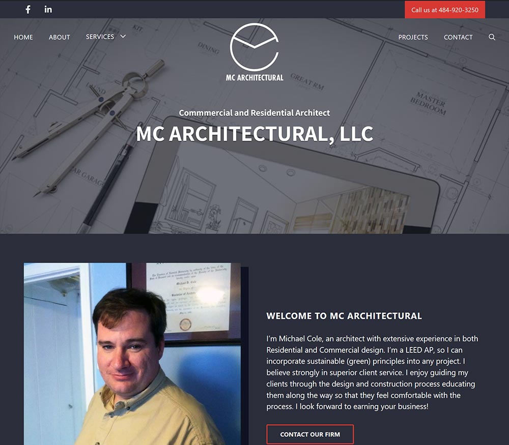 PA architecture firm website