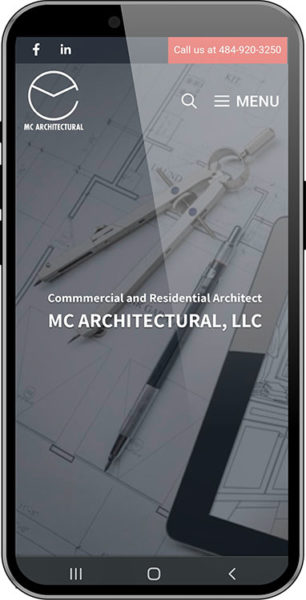PA architectural firm mobile website