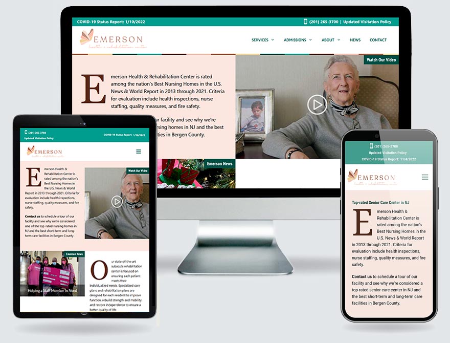 NJ senior care website design
